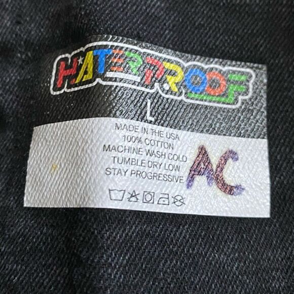 2APM Hater Proof Black Jean Jacket Button Front Embroidered Faux Sherpa Detail - Picture 10 of 16